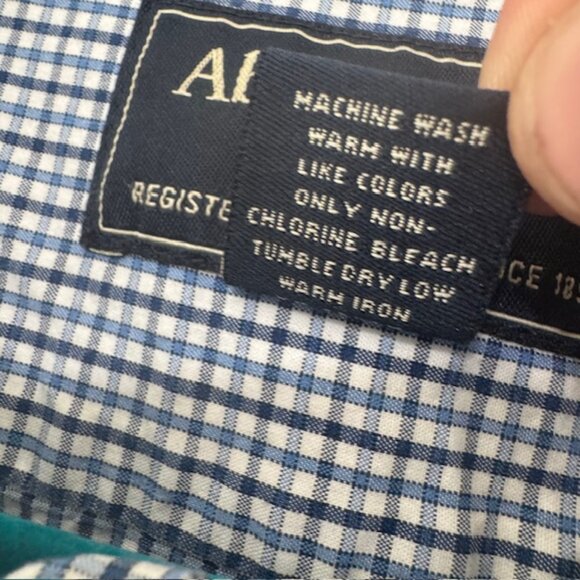 Abercrombie & Fitch Mens Shirt Size Large Muscle Plaid Button Up Long Sleeve EUC - Picture 3 of 9